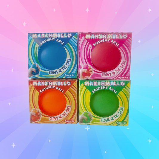 Zorbitz Marshmello Glow in the Dark Squishy Ball