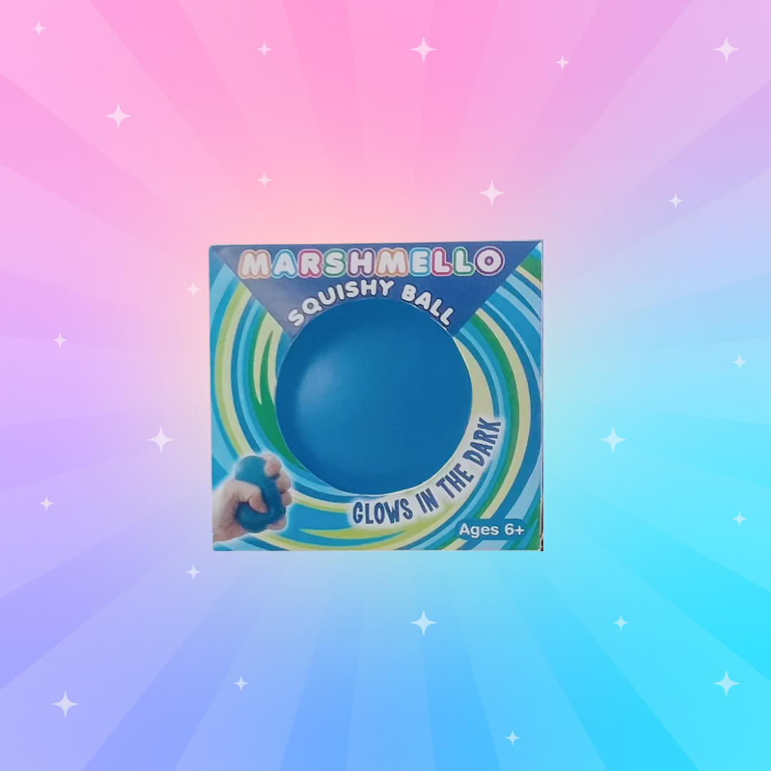 Zorbitz Marshmello Glow in the Dark Squishy Ball