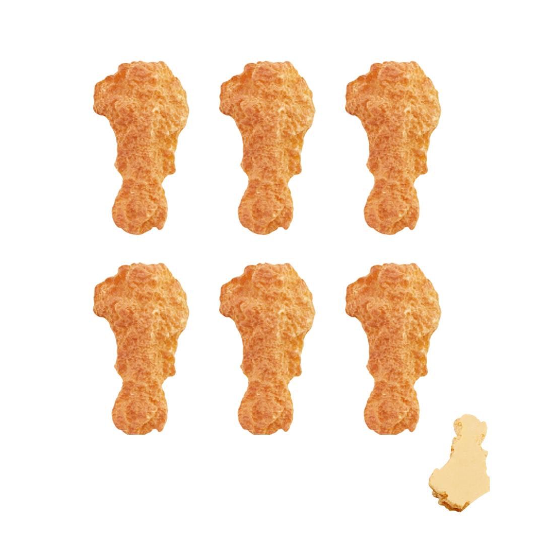 6 Piece Fake Fried Chicken Charms