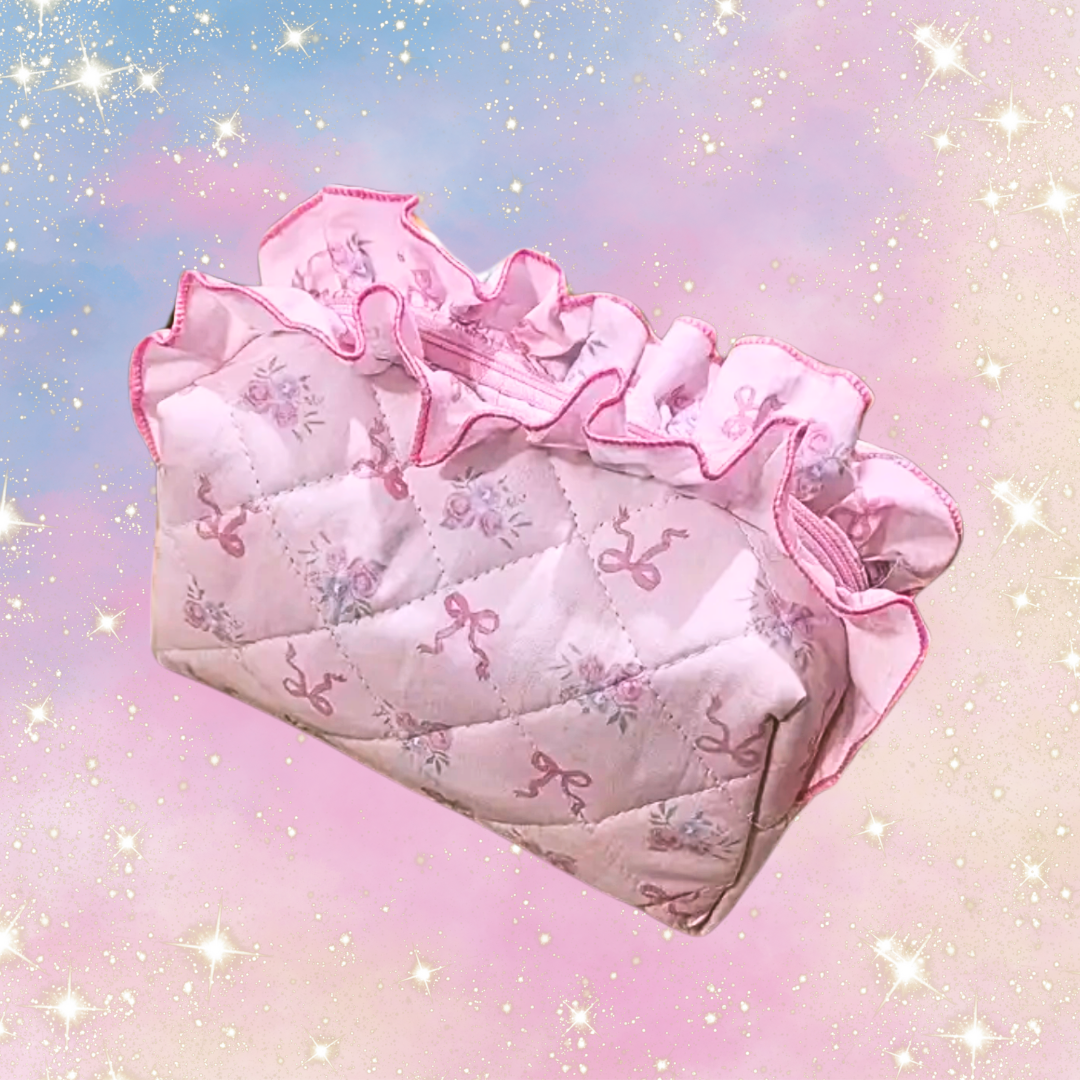 Ruffles and Bows Cosmetic Bag