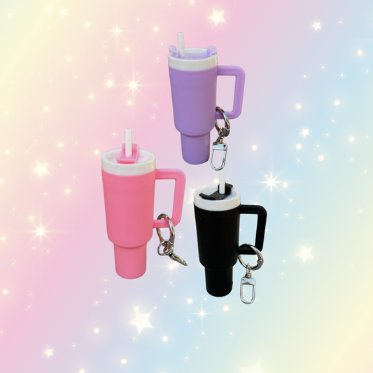 Plastic Tumbler Keychain with Removable Lid