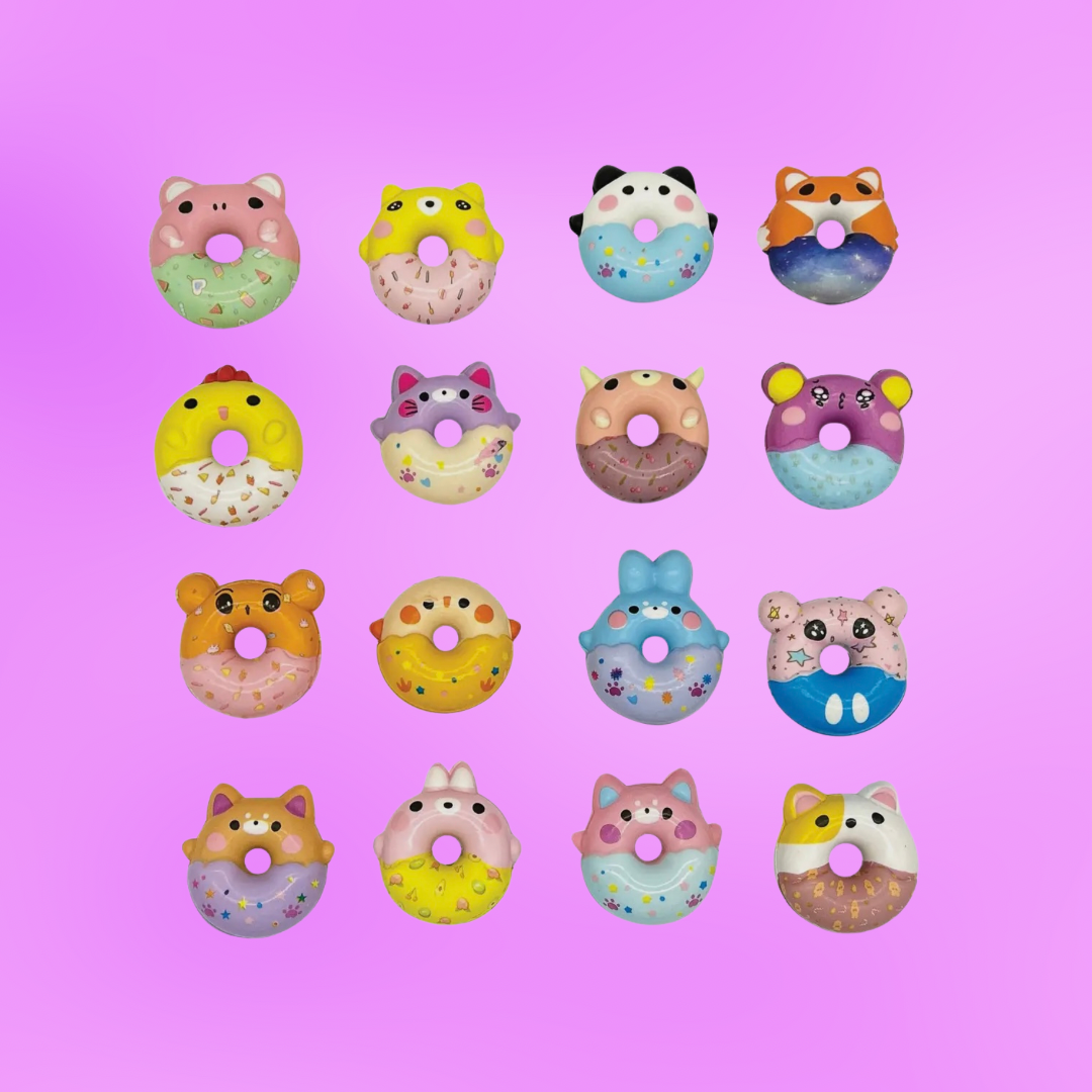 Slow Rise 2” Cute Donut Shaped Critters