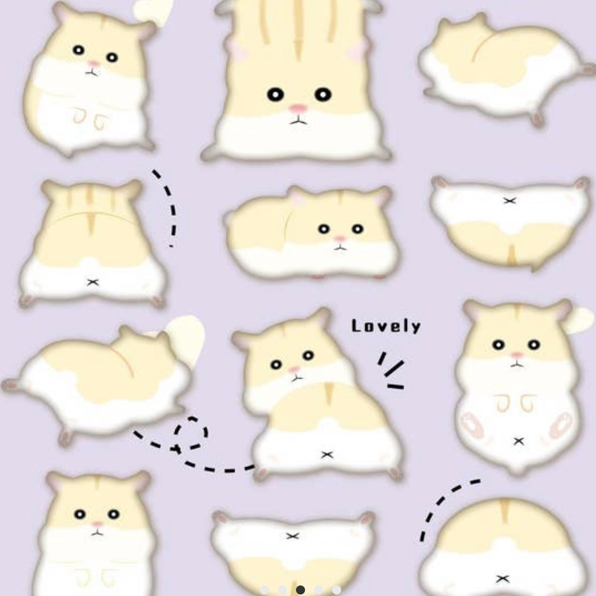 Puffy Hamster Stickers