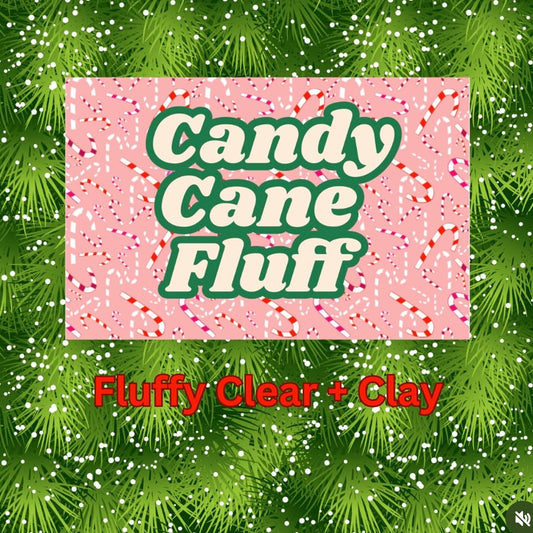 Candy Cane Fluff Slime