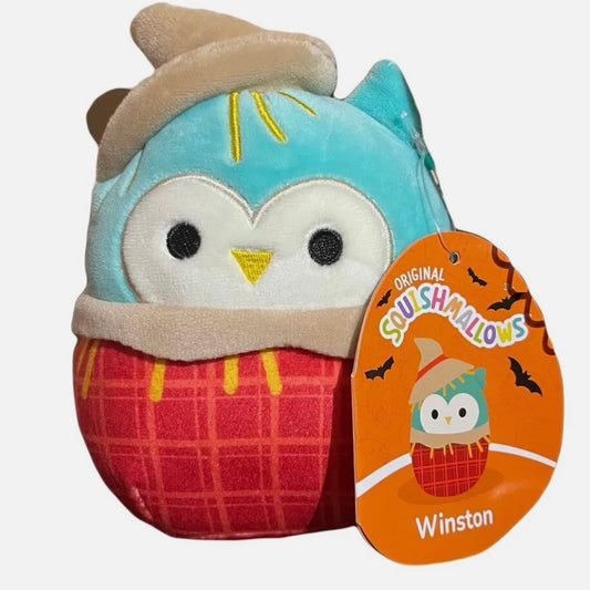 Squishmallow Winston the Scarecrow Owl