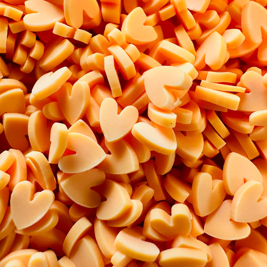 Orange Heart Polymer Sprinkles