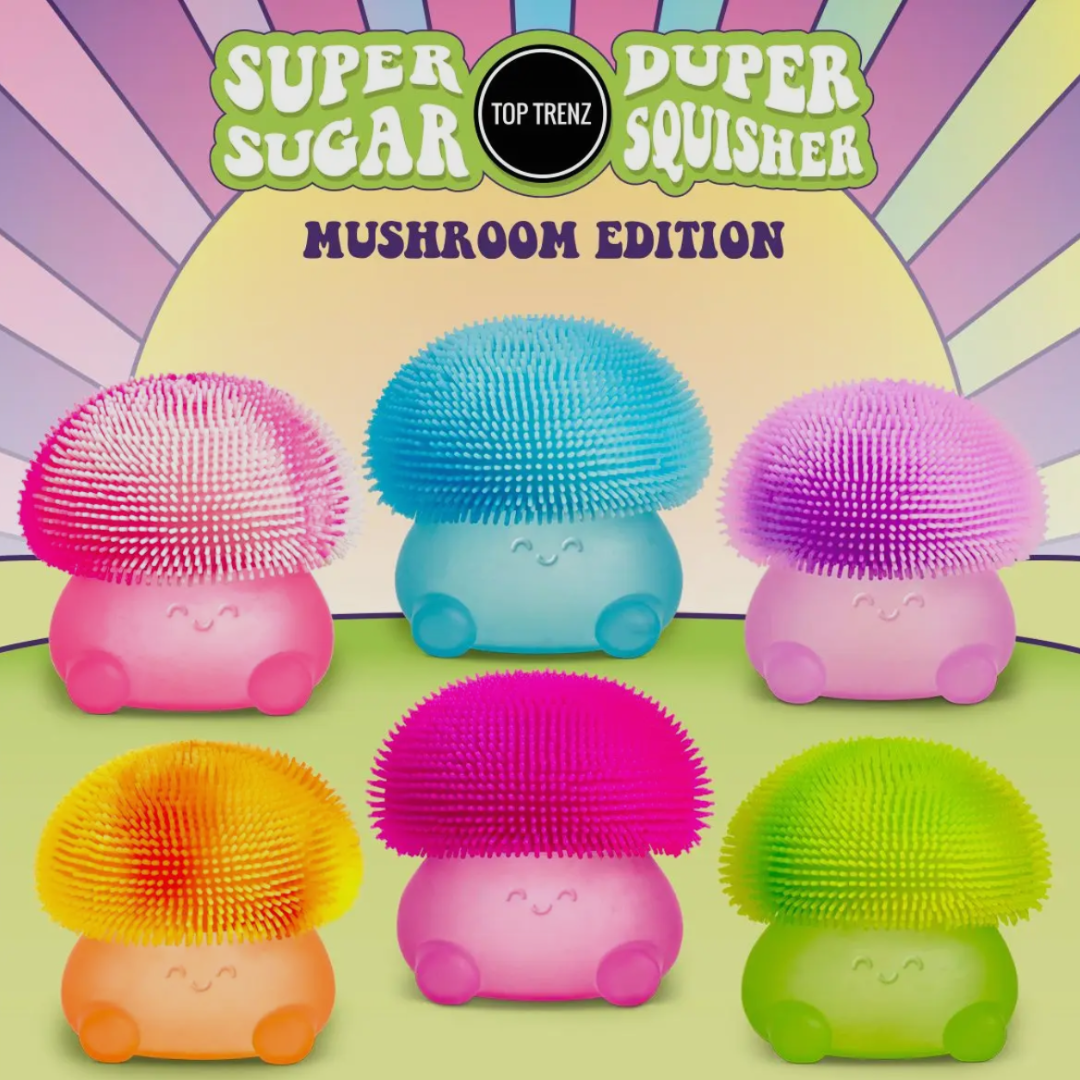 Super Duper Sugar Squisher Toy- Mushroom