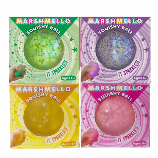 Marshmello Sparkle Squishy Ball